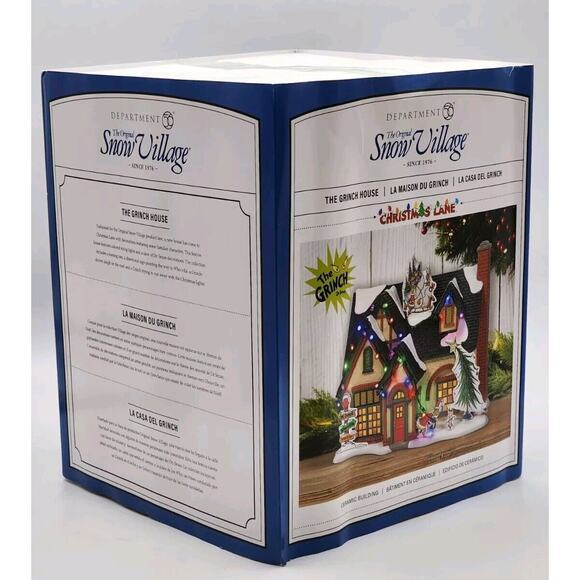 Dept 56 THE GRINCH HOUSE Snow Village Christmas Lane 6011416 Brand New In Box - Picture 3 of 9